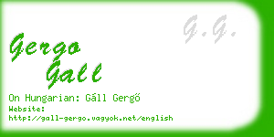 gergo gall business card